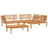vidaXL 4-delige Loungeset pallet massief acaciahout