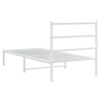 vidaXL Bedframe met hoofdbord metaal wit 90x190 cm