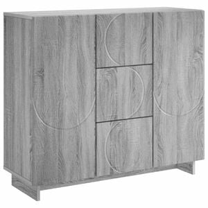 vidaXL Dressoir Grijs Sonoma 85,5 x 31 x 75 cm Bewerkt hout