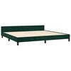 vidaXL Bedframe zonder matras 200x200 cm fluweel donkergroen