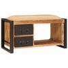 vidaXL Opslagbank met lade Bruin 80 x 35 x 40 cm Massief mangohout