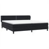 vidaXL Boxspring met matrassen fluweel zwart 180x210 cm