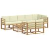 vidaXL Buiten bankenset 9 st Wit en cr&egrave;mekleurig Polyester