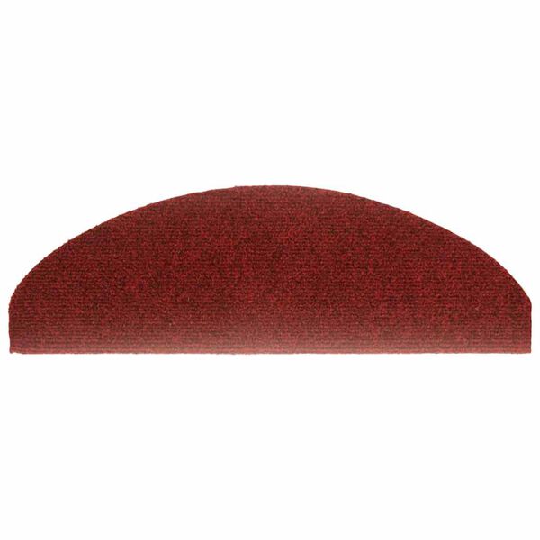 vidaXL Trapmatten Zelfklevend 5 stuks 65x21x4 cm Bordeaux Rood Halfrond Groot