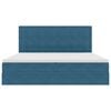 vidaXL Opbergbed met LED met matras Donkerblauw 200 x 200 cm Fluweel
