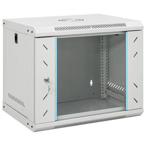 vidaXL Netwerk kabinet met opslag Grey 530 x 400 x 450 mm Staal
