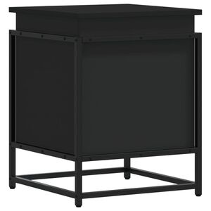 vidaXL Opbergbox met deksel 40x40x51,5 cm bewerkt hout zwart