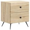 vidaXL Nachtkastje Sonoma Eiken 43 x 34,5 x 47,5 cm Bewerkt hout