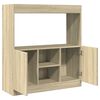 vidaXL Hoge kast 92x33x100 cm bewerkt hout sonoma eikenkleurig