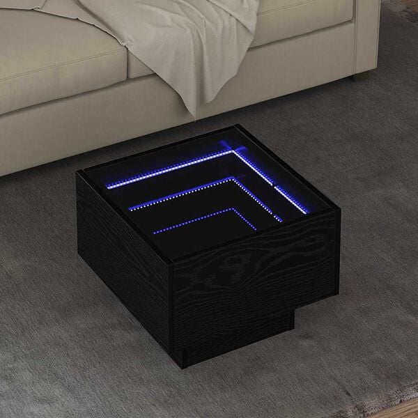 vidaXL Salontafel Zwart eiken 40 x 40 x 30 cm Bewerkt hout