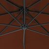 vidaXL Zweefparasol met stalen paal 300 cm terracottakleurig