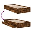 vidaXL Bedframe met lades bewerkt hout gerookt eikenkleurig 75x190 cm