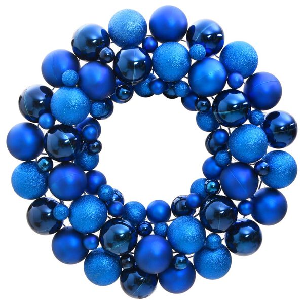 vidaXL Kerstkrans 45 cm polystyreen blauw