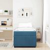 vidaXL Bedframe met matras Blauw 100 x 200 cm Stof