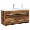 vidaXL Badkamertenk te kast met lade 2 pcs Oud Hout 100 x 38,5 x 48 cm