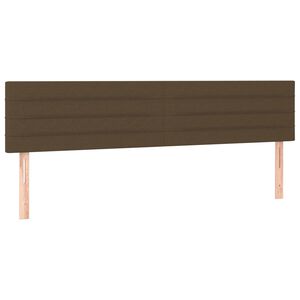 vidaXL Hoofdborden 180x5x78/88 cm stof donkerbruin