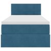 vidaXL Opbergbed met LED met matras Donkerblauw 100 x 200 cm Fluweel
