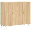 vidaXL Dressoir 90x34x80 cm bewerkt hout sonoma eikenkleurig