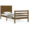vidaXL Bedframe met hoofdbord massief hout honingbruin