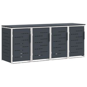 vidaXL Afvalbak opslag Antracietkleurig 276 x 77,5 x 112,5 cm