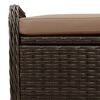 vidaXL Opbergbankje met kussen 115x51x52 cm poly rattan bruin