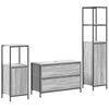 vidaXL Badkamermeubelset 3 st Grijs Sonoma 90 x 34,5 x 60 cm