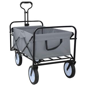 vidaXL Vouwbare Handtrolley Grijs 94 x 53 x 99 cm Oxford Stof