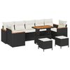 vidaXL Tuinbankenset Zwart poly rattan