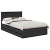 vidaXL Bedframe met lade met opslag Zwart 120 x 200 cm Ingenieurshout