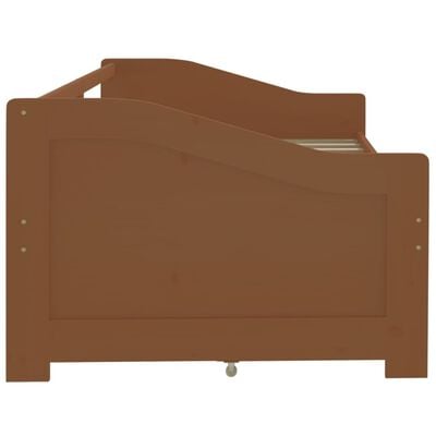 vidaXL Bedbank 3-zits met lades grenenhout honingbruin 90x200 cm