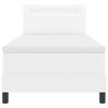 vidaXL Boxspringbed met matras Wit 100 x 200 cm Kunstleer