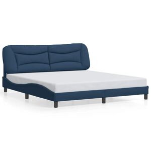vidaXL Bedframe zonder matras "Hvar" stof blauw 180x200 cm