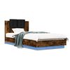 vidaXL Bedframe met Hoofdeinde Gerookt eiken Bewerkt hout