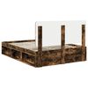 vidaXL Bedframe Gerookt eiken 140 x 190 cm Massief grenenhout