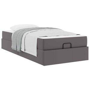 vidaXL Bedframe met matras Anders 2 st Grijs PVC