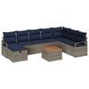 vidaXL Tuinbankenset 9 st Grijs poly rattan
