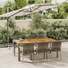 vidaXL 7-delige Tuinset met kussens poly rattan grijs