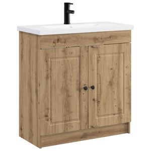 vidaXL Badkamermeubelset Artisanaal eiken 78,5 x 37,5 x 81 cm
