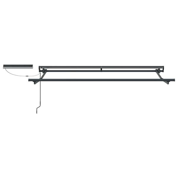 vidaXL Elektrisch Uittrekbaar Zonnescherm Blauw en Wit 2,5 x 2 m