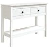 vidaXL Wandtafel 100x35x75 cm massief grenenhout wit