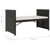 vidaXL 5-delige Loungeset met kussens poly rattan zwart