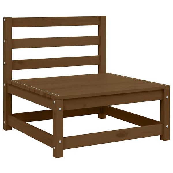 vidaXL 2-delige Loungeset met kussens grenenhout honingbruin