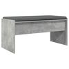 vidaXL Halbank met kussen Beton Grijs 83 x 38 x 40 cm