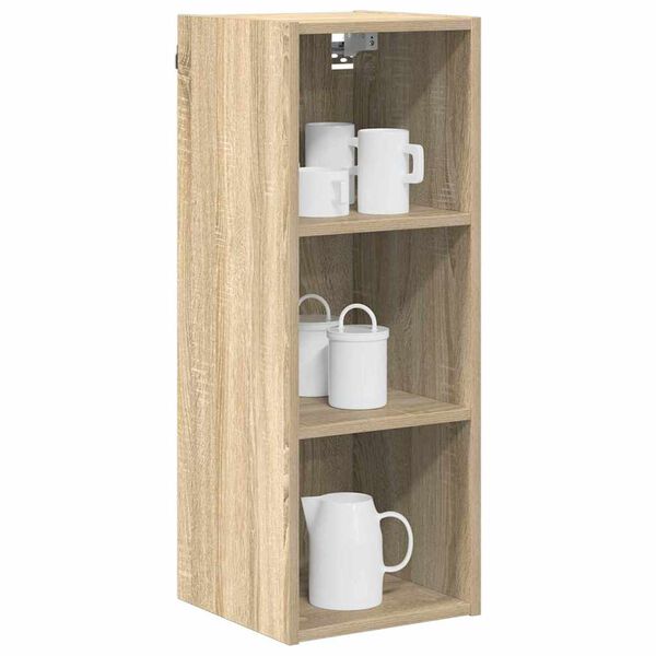 vidaXL Hangkast met opslag Sonoma Eiken 30 x 29,5 x 80 cm Bewerkt hout