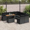 vidaXL Tuin Sofa Set met kussen Zwart