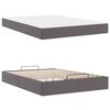 vidaXL Bedframe met matras met matras 2 pcs Grijs PVC