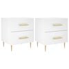 vidaXL Nachtkastjes 2 st 40x35x47,5 cm bewerkt hout wit