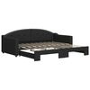 vidaXL Slaapbank met onderschuifbed 90x190 cm stof zwart