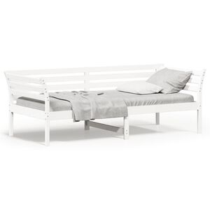 vidaXL Slaapbank zonder matras 80x200 cm massief grenenhout wit