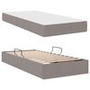 vidaXL Opbergbed met matras met matras Taupe 90 x 190 cm Polyester